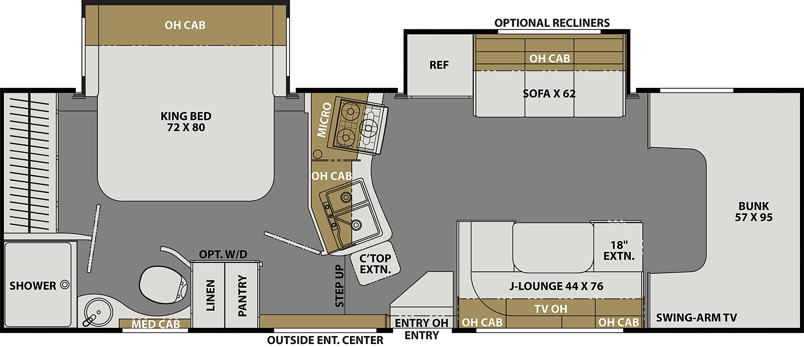 2023 COACHMEN FREELANDER 29KB, , floor-plans-day image number 0